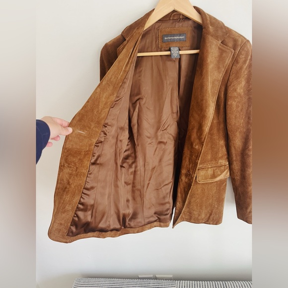 Banana Republic Brown Suede Blazer - 6 - Picture 2 of 6